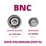 BNC (m) - BNC (m) Verbinder / Einbau - 50 Ohm