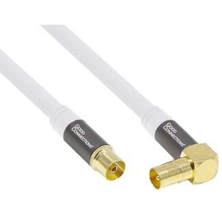 Good Connections SmartFLEX IEC (m) - IEC (w) Koaxialkabel rechtwinklig - 1 Meter