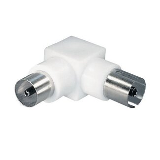 S-Impuls IEC (m) - IEC (w) Winkel-Coax-Adapter