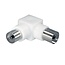 IEC (m) - IEC (w) Winkel-Coax-Adapter