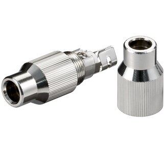 Goobay Verbindungsadapter für 2 Koaxialkabel / Metall