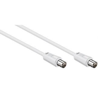 Nedis IEC-Stecker (m) auf IEC-Stecker (m) Koaxialkabel gerade - weiß - 10 Meter