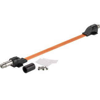 Goobay F (v) - F (v) Tür/Fenster Koax Adapter wetterfest - 0,50 Meter