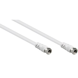Goobay F (m) - F (m) Koaxialkabel | <70 dB | CCS | gerade | weiß | 2,5 m