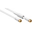 F(m)-F(m) Flach-Coaxkabel wetterfest weiß 1,5m