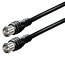 F-Quick (m) Koaxialkabel gerade - schwarz - 1,5 m