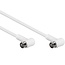 F-Quick (m) Koaxialkabel rechtwinklig - weiß - 1,5 m