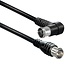 F-Quick (m) gerade - F-Quick (m) rechtwinklig Koaxialkabel - schwarz - 2,5 m