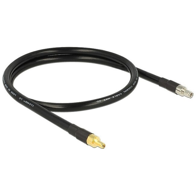 SMA (m) - SMA (w) Verlängerungskabel - CFD400/LLC400 - 50 Ohm / Schwarz - 1 Meter