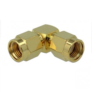 DeLOCK RP-SMA (m) auf RP-SMA (m) Winkeladapter - 50 Ohm / 3 GHz