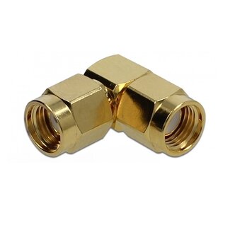 DeLOCK RP-SMA (m) - RP-SMA (m) Winkeladapter 50 Ohm / 10 GHz
