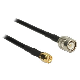 DeLOCK SMA (m) - TNC (m) Kabel - CFD200/RF200 - 50 Ohm - Schwarz - 7,5 m