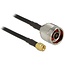 N (m) - SMA (m) Kabel - RG58 - 50 Ohm - Schwarz - 5 Meter