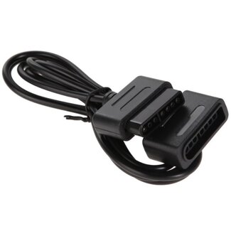 Dolphix Super Nintendo (SNES) Controller-Verlängerungskabel / Schwarz - 1,8 Meter