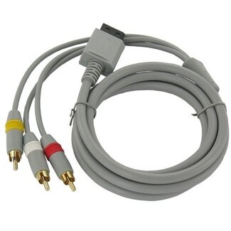 Dolphix Komposit-AV-Kabel für Nintendo Wii, Wii Mini und Wii U / Grau - 1,5 m