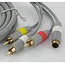 Komposit- und S-VHS AV-Kabel für Nintendo Wii, Wii Mini und Wii U / Grau - 1,8 m