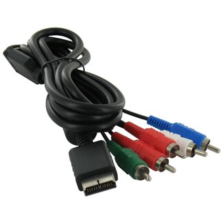Dolphix AV-Kabel Komponent für Sony PlayStation 2 und 3 / Schwarz - 1,8 Meter