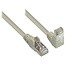 S/FTP CAT6 Gigabit Netzwerkkabel 5m, Winkel-/Gerade Stecker, Grau