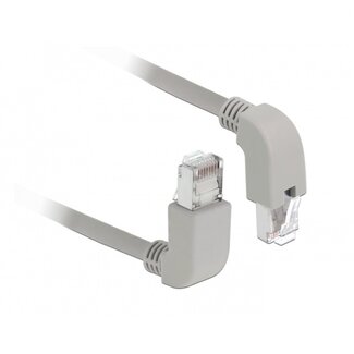 DeLOCK S/FTP CAT6 Gigabit Netzwerkkabel 90°/90° Grau - LSZH - 1 Meter