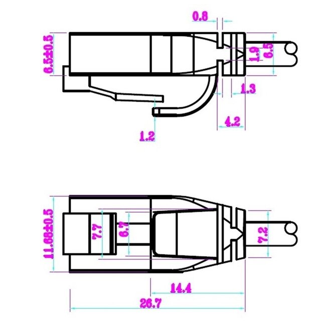 U/UTP CAT6 Gigabit Slimline Netzwerkkabel / Weiß - 5 Meter