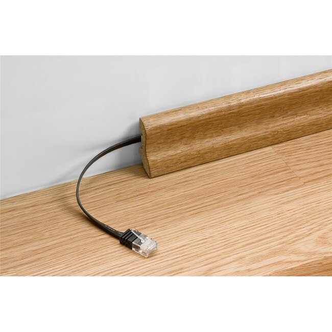 U/FTP CAT6 Gigabit Flachnetzwerkkabel Weiß - 0,50 Meter