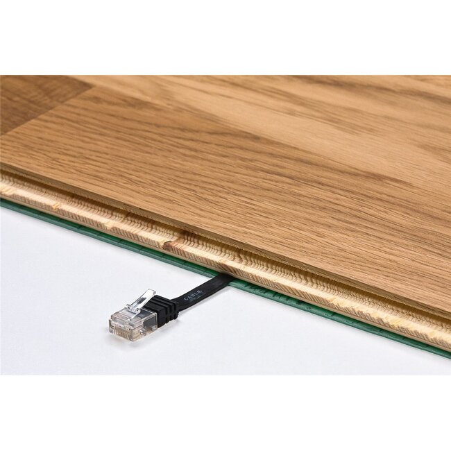 U/FTP CAT6 Gigabit Flachnetzwerkkabel Weiß - 0,50 Meter