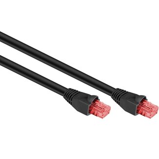 Goobay U/UTP CAT6 Gigabit Outdoor-Netzwerkkabel Schwarz - 10 Meter