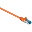 S/FTP CAT6a 10-Gigabit Netzwerkkabel Orange - LSZH - 0,5 Meter