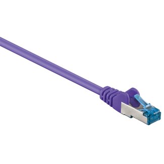 Goobay S/FTP CAT6a 10-Gigabit Netzwerkkabel lila - LSZH - 2 Meter
