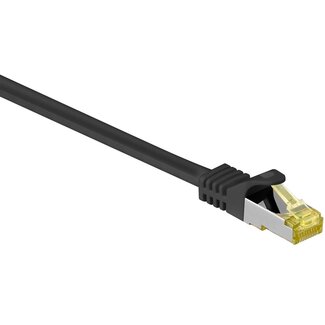 Goobay S/FTP CAT7 10-Gigabit Netzwerkkabel Schwarz LSZH 7,5 m