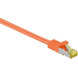 Goobay S/FTP CAT7 10-Gigabit Netzwerkkabel Orange - LSZH - 0,25 m
