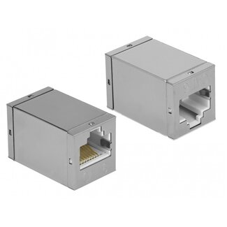 DeLOCK Premium STP CAT6 Gigabit RJ45 Kupplung - kompakt / Metall