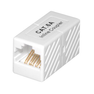 MaxTrack UTP CAT6a Gigabit RJ45 Verbinder / Weiß