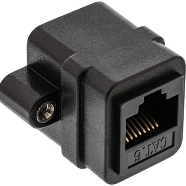 UTP CAT6 Gigabit RJ45 Kupplung - Einbau / Schwarz