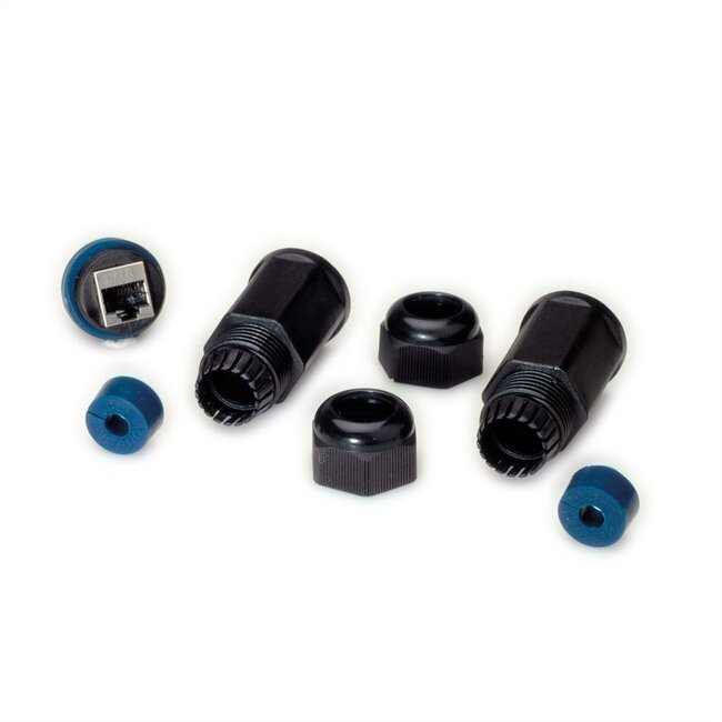 Wasserdichtes IP67 STP CAT6 Verbindungsstück - Industrie / Schwarz