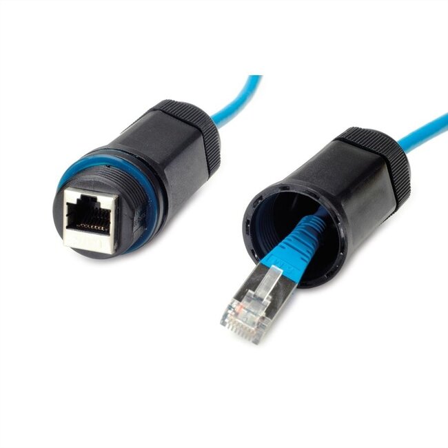 Wasserdichtes IP67 STP CAT6 Verbindungsstück - Industrie / Schwarz