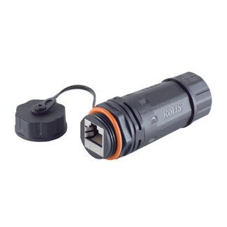 S-Impuls Wasserdichtes IP68 STP CAT6a Verbindungselement - Industrie / Schwarz