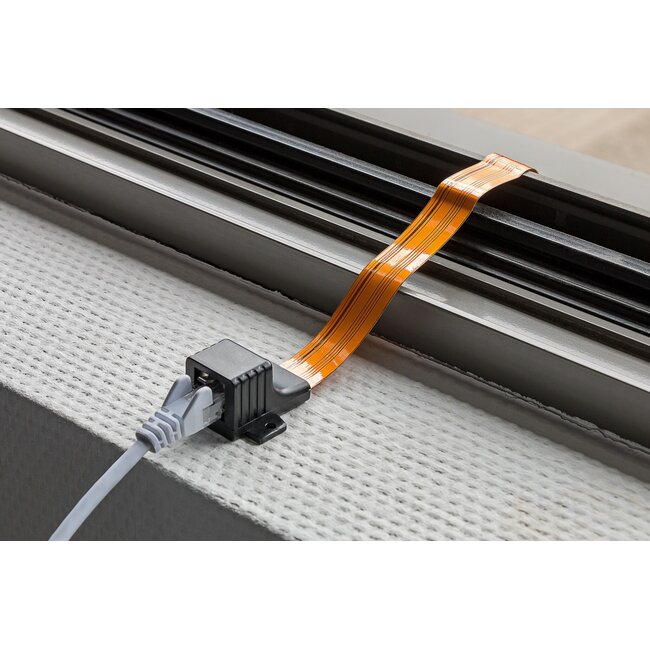 UTP CAT5 Fast Ethernet RJ45 Tür-/Fensteradapter Orange - 0,25 m