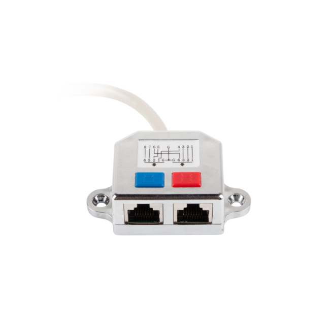 STP CAT5 RJ45 Kombi-Splitter (Version 1) - 0,15 Meter