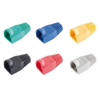 S-Impuls Netzwerksteckerhülle für RJ45 - Kabel bis 6 mm - 60 Stück, verschiedene Farben