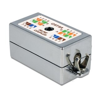 DeLOCK Premium Anschlussbox für F/UTP / S/FTP CAT6a Netzwerkkabel - werkzeuglos / Metall