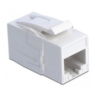 DeLOCK UTP CAT6a 10-Gigabit Keystone Modul RJ45 - RJ45 / Weiß