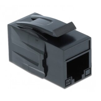 DeLOCK UTP CAT6a 10 Gigabit Keystone Modul RJ45 - RJ45 / Schwarz