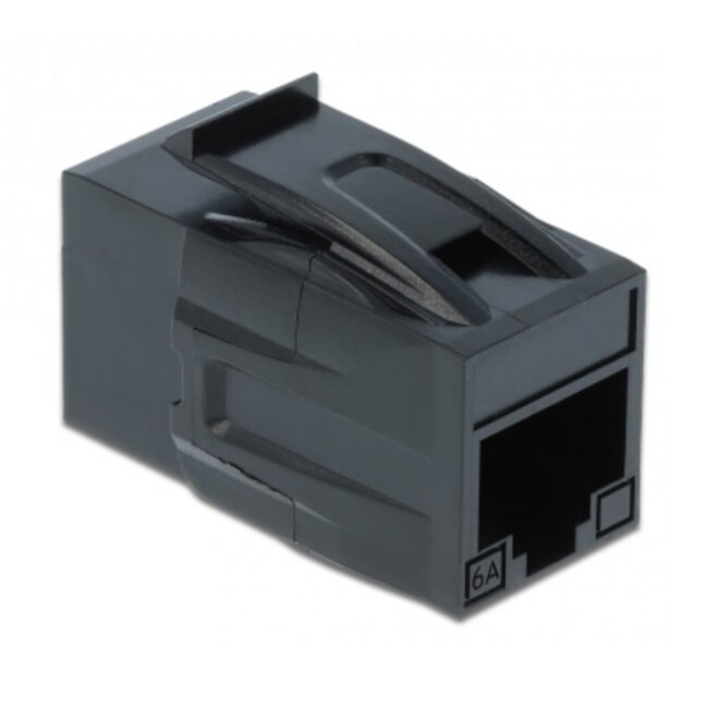 UTP CAT6a 10 Gigabit Keystone Modul RJ45 - RJ45 / Schwarz