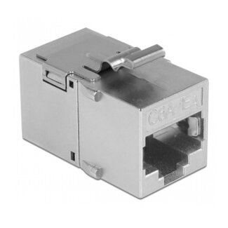 DeLOCK Premium STP CAT6a 10 Gigabit Keystone Modul RJ45 - RJ45 / gegossenes Zink
