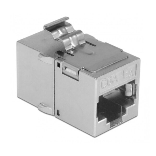 Premium STP CAT6a 10 Gigabit Keystone Modul RJ45 - RJ45 / gegossenes Zink