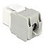 UTP CAT6 Gigabit Keystone Modul RJ45 - LSA (werkzeuglos) / Weiß/Grau