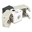 UTP CAT6 Gigabit Keystone Modul RJ45 - LSA (werkzeuglos) / Schwarz/Grau