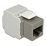 UTP CAT6 Gigabit Keystone Modul RJ45 - LSA (werkzeuglos) / Grau/Grau