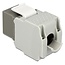 UTP CAT6 Gigabit Keystone Modul RJ45 - LSA (werkzeuglos) / Grau/Grau